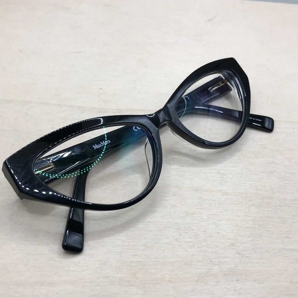 Max Mara MM 1390 G Glasses FRAMES ONLY Cat Eye 55 17 145 Black Full Rim